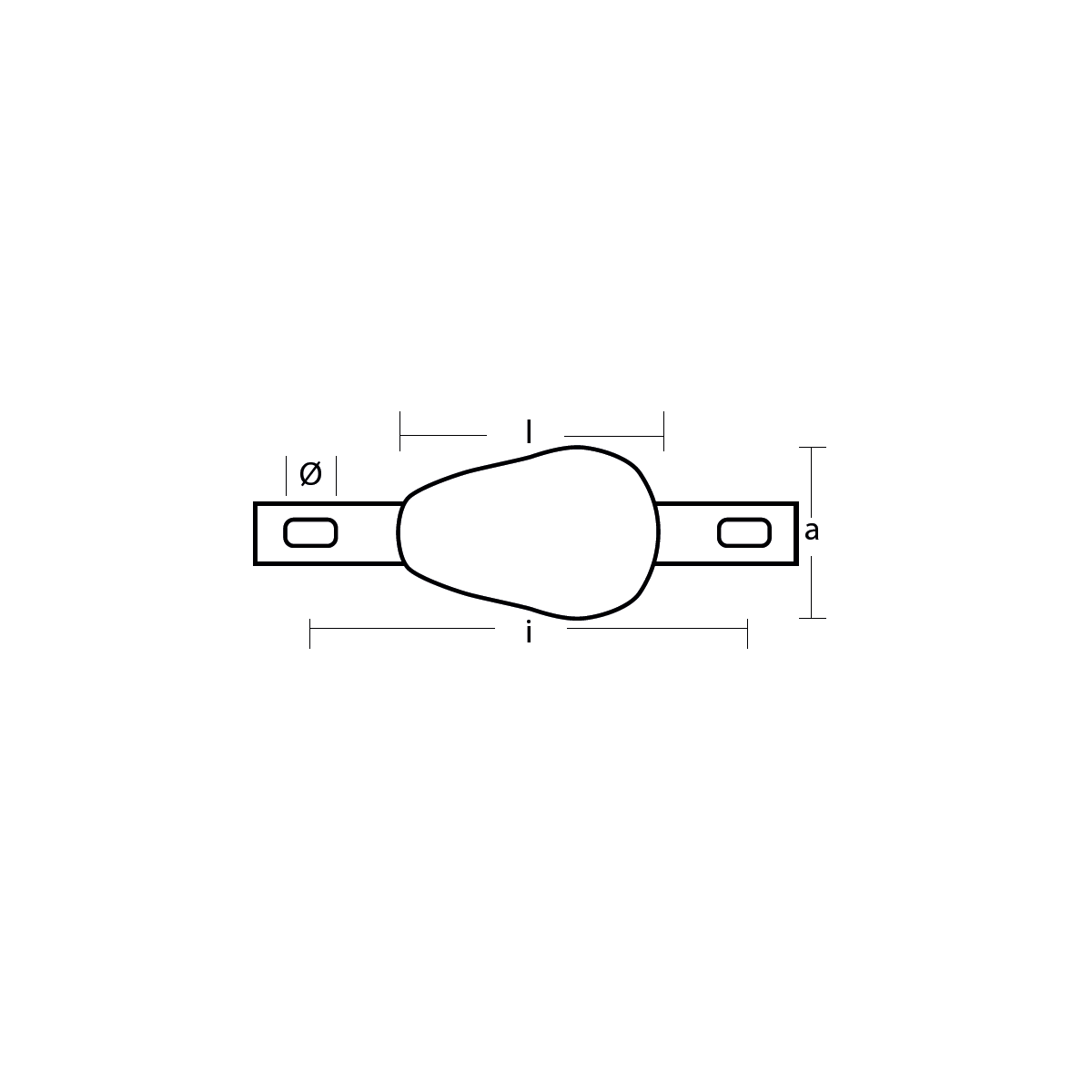 Technoseal Pear Bolt On 600g 200mm Bolt Holes (Mag) Anodes JB Marine Sales