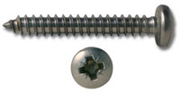8 x 1 1/2" Pozi-Pan Self Tapping Screws A4 (Pack of 10) Pre Pack Bolt Nut Washer JB Marine Sales