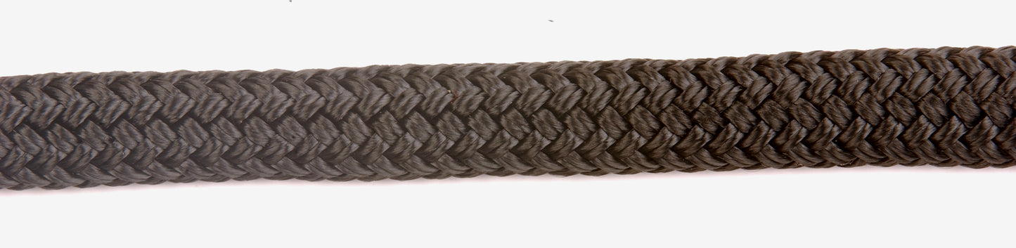 Kingfisher Braid on Braid 8mm solid black (Per Metre)