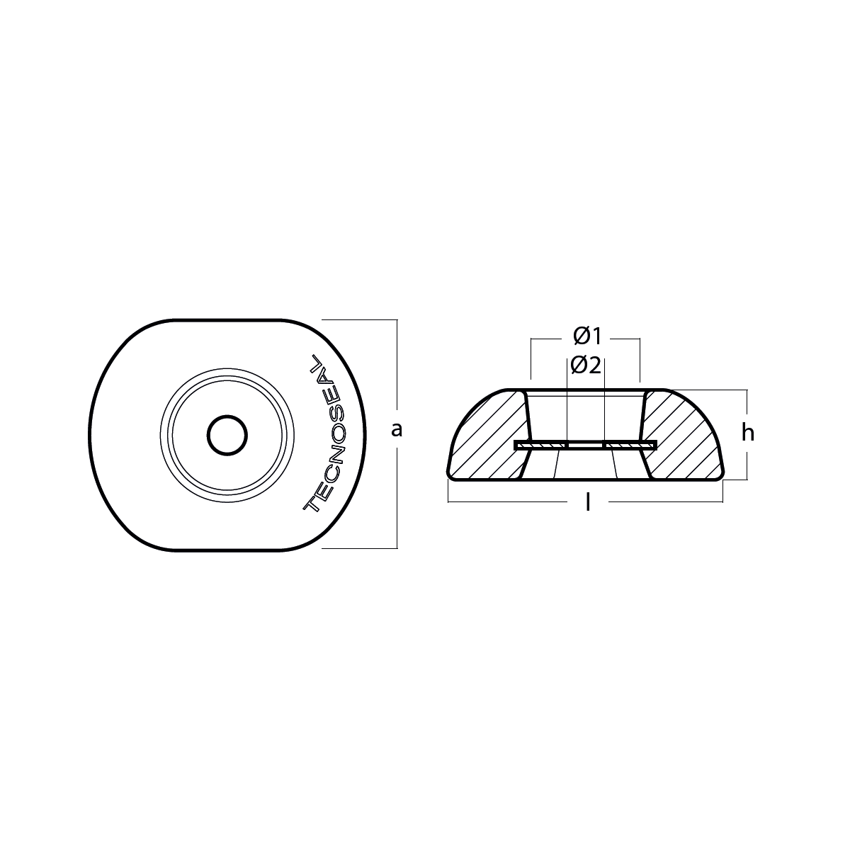 Technoseal Disc Anode 100mm MG