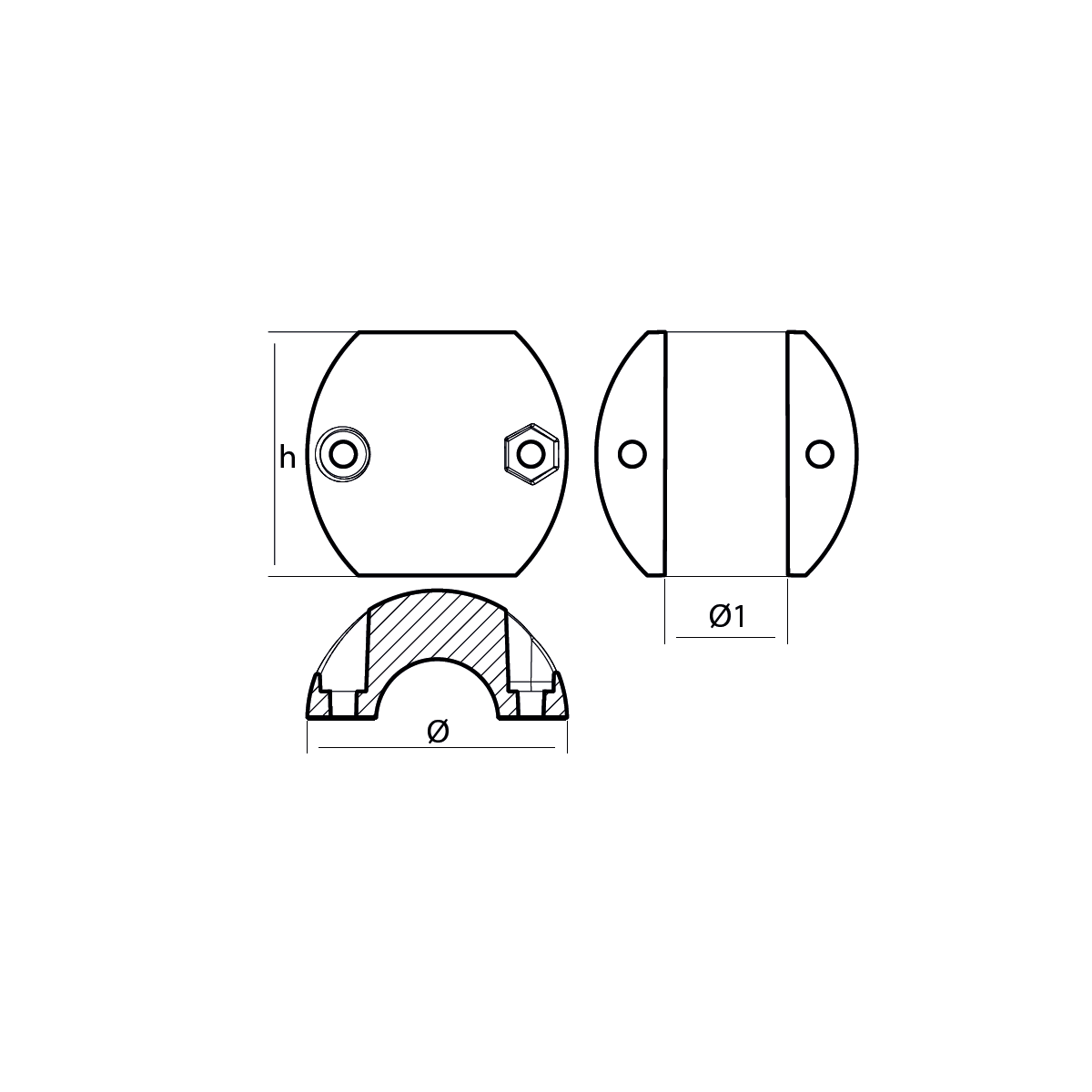 Technoseal Shaft Anode 1 3/4" MG