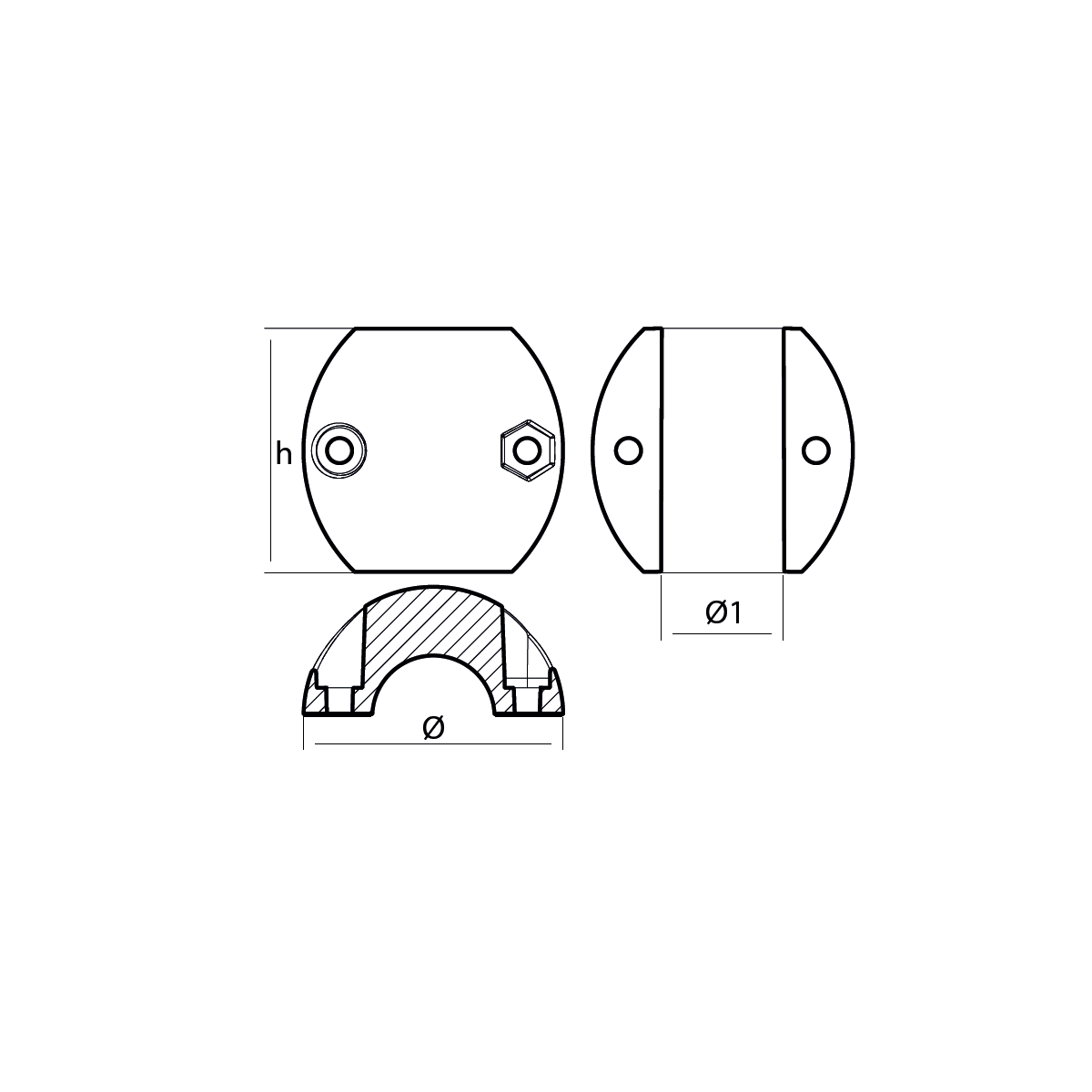 Technoseal Shaft Anode 1 1/2" MG