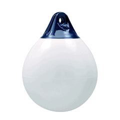 Polyform A3 Round Buoy Fender 46x57.5cm White with Blue Top Fenders JB Marine Sales