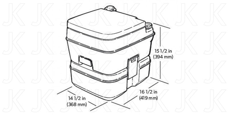 Dometic 966 Portable Chemical Toilet Plumbing JB Marine Sales