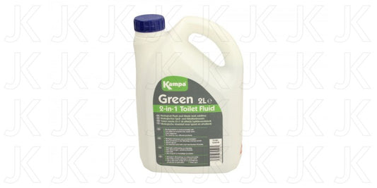Kampa 2-in-1 Green 2 Litre Toilet Fluid Plumbing JB Marine Sales