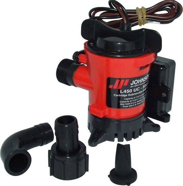 Johnson L450 Ultima Combo Automatic Bilge Pump (12V / 500 GPH / 19mm) Bilge Pumps JB Marine Sales