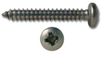 10 x 1 1/4" Pozi-Pan Self Tapping Screws A4 (Pack of 10) Pre Pack Bolt Nut Washer JB Marine Sales
