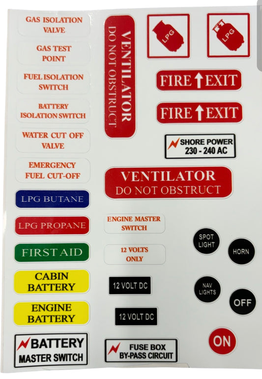 BSS Warning - Boat Safety Scheme safety stickers (A5 Size)