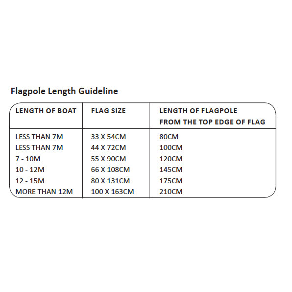 Mahogany Flag Pole 100cm Fixtures and Fittings JB Marine Sales