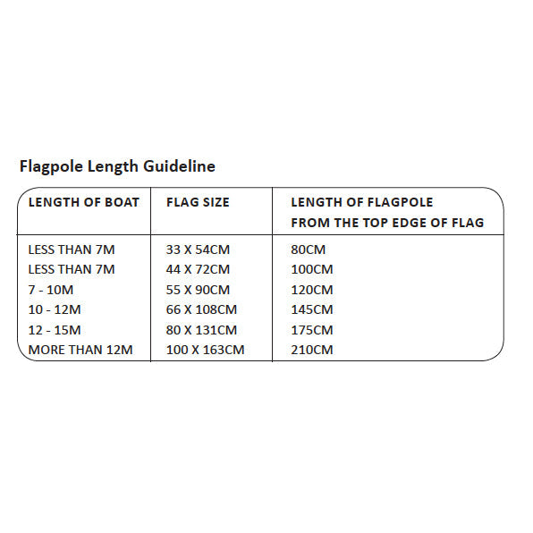 Mahogany Flag Pole 80cm Fixtures and Fittings JB Marine Sales