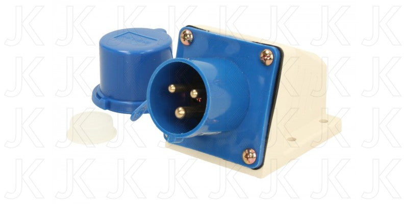 Mains Angled Inlet Surfaced Mounted Hook Up Adaptor (240v/16a) Electrical JB Marine Sales